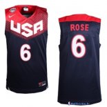 Maillot NBA Pas Cher USA 2014 Rose 6 Noir