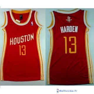 Maillot NBA Pas Cher Houston Rockets Femme James Harden 13 Retro Rouge