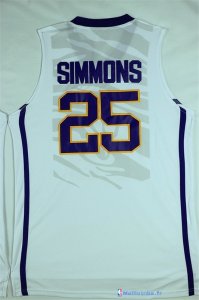 Maillot NCAA Pas Cher LSU Bobby Simmons 25 Blanc