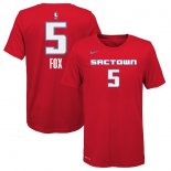 Sacramento Kings De'Aaron Fox Nike Red 2019/20 City Edition Name & Number T-Shirt