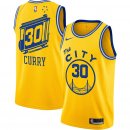 Golden State Warriors Stephen Curry Nike Yellow Hardwood Classics Finished Swingman Jersey - The City Classic Edition