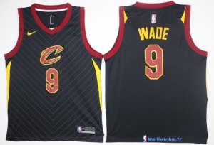 Maillot NBA Pas Cher Cleveland Cavaliers Dwyane Wade 9 Noir Statement 2017/18