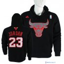 Survetement NBA Pas Cher Chicago Bulls 2016 Michael Jordan 23 Noir