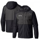 San Antonio Spurs Columbia Black Flash Forward Full-Zip Windbreaker Jacket