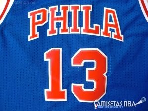 Maillot NBA Pas Cher Philadelphia Sixers Wilt Chamberlain 13 Bleu