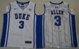 Maillot NCAA Pas Cher Duke Garyson Allen 3 Blanc