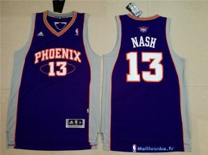 Maillot NBA Pas Cher Phoenix Suns Steve Nash 13 Pourpre Gris