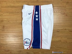 Pantalon NBA Pas Cher Philadelphia Sixers Nike Blanc