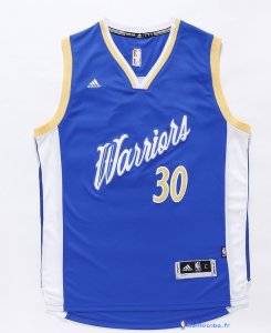 Maillot NBA Pas Cher Noël Golden State Warriors Curry 30 Bleu