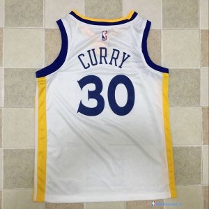 Maillot NBA Pas Cher Golden State Warriors Stephen Curry 30 Blanc Association 2017/18