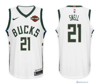 Maillot NBA Pas Cher Milwaukee Bucks Tony Snell 21 Blanc 2017/18