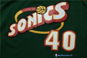 Maillot NBA Pas Cher Seattle Supersonics Shawn Kemp 40 Retro Vert