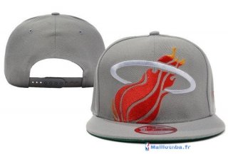 Bonnet NBA Miami Heat 2016 Gris Rouge 2
