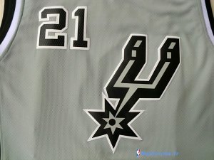 Maillot NBA Pas Cher San Antonio Spurs Tim Duncan 21 Gris