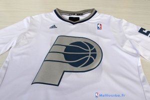 Maillot NBA Pas Cher Noël Indiana Pacers Hibbert 55 Blanc