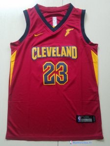Maillot NBA Pas Cher Cleveland Cavaliers Junior LeBron James 23 Ensemble Complet Rouge 2017/18