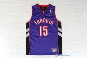 Maillot NBA Pas Cher Toronto Raptors Vince Carter 15 Pourpre Bleu