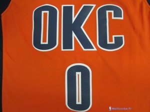 Maillot NBA Pas Cher Oklahoma City Thunder Russell Westbrook 0 Orange