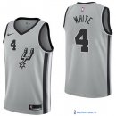 Maillot NBA Pas Cher San Antonio Spurs Derrick White 4 Gris Statement 2017/18