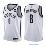 Maillot NBA Pas Cher Brooklyn Nets Spencer Dinwiddie 8 Blanc 2017/18