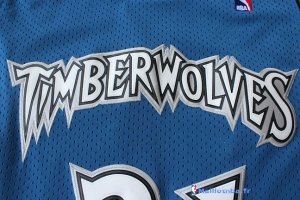 Maillot NBA Pas Cher Minnesota Timberwolves Kevin Garnett 21 Retro Bleu