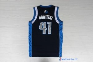 Maillot NBA Pas Cher Dallas Mavericks Dirk Nowitzki 41 Bleu Profond