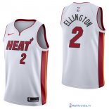 Maillot NBA Pas Cher Miami Heat Wayne Ellington 2 Blanc Association 2017/18