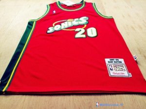 Maillot NBA Pas Cher Seattle Supersonics Gary Payton 20 Retro Rouge