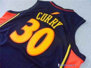 Maillot NBA Pas Cher Golden State Warriors Stephen Curry 30 Retro Noir