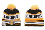 Tricoter un Bonnet NBA Los Angeles Lakers 2017 Jaune Noir