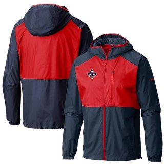 New Orleans Pelicans Columbia Navy Flash Forward Full-Zip Windbreaker Jacket