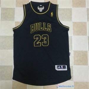 Maillot NBA Pas Cher Chicago Bulls Michael Jordan 23 Noir Or