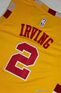 Maillot NBA Pas Cher Cleveland Cavaliers Kyrie Irving 2 Jaune Dentelle