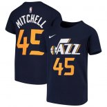 Utah Jazz Donovan Mitchell Nike Navy Name & Number Performance T-Shirt