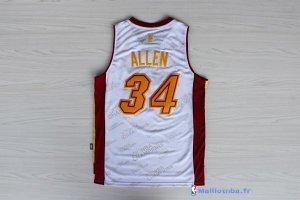 Maillot NBA Pas Cher Miami Heat Ray Allen 34 Blanc Or