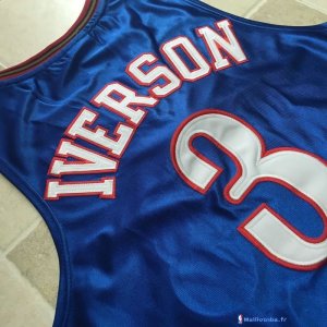 Maillot NBA Pas Cher Philadelphia Sixers Allen Iverson 3 Bleu 2017/18