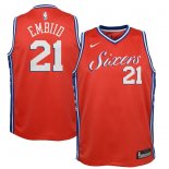 Philadelphia 76ers Joel Embiid Nike Red Swingman Jersey - Statement Edition