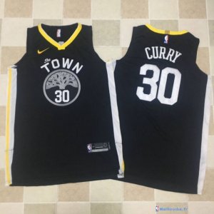 Maillot NBA Pas Cher Golden State Warriors Stephen Curry 30 Noir Statement 2017/18