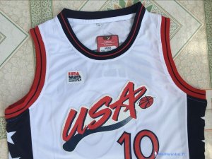 Maillot NBA Pas Cher USA 1996 Reggie Miller 10 Blanc