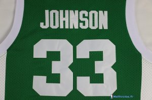 Maillot NCAA Pas Cher Michigan Earvin Johnson 33 Vert Blanc