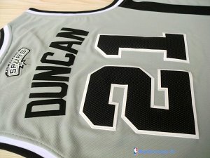 Maillot NBA Pas Cher San Antonio Spurs Tim Duncan 21 Gris