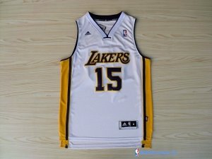 Maillot NBA Pas Cher Los Angeles Lakers Metta World 15 Peace Blanc