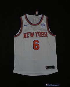 Maillot NBA Pas Cher New York Knicks Kristaps Porzingis 6 Blanc Association 2017/18