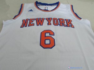 Maillot NBA Pas Cher New York Knicks Junior Kristaps Porzingis 6 Blanc