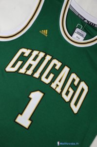 Maillot NBA Pas Cher Chicago Bulls Derrick Rose 1 Vert Blanc