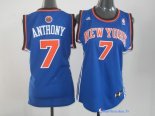 Maillot NBA Pas Cher New York Knicks Femme Carmelo Anthony 7 Bleu Orange