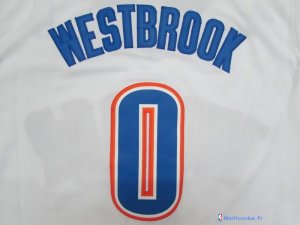 Maillot NBA Pas Cher Oklahoma City Thunder Junior Russell Westbrook 0 Blanc