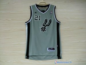 Maillot NBA Pas Cher San Antonio Spurs Tim Duncan 21 Gris