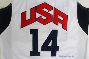 Maillot NBA Pas Cher USA 2012 Anthony Davis 14 Blanc