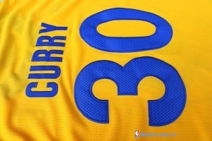 Maillot NBA Pas Cher Golden State Warriors Stephen Curry 30 Retro Jaune